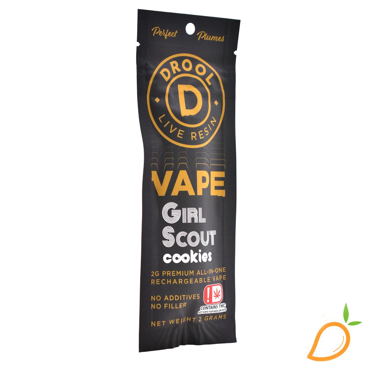 2g Girl Scout Cookies Live Resin Disposable Vape Drool | Mango