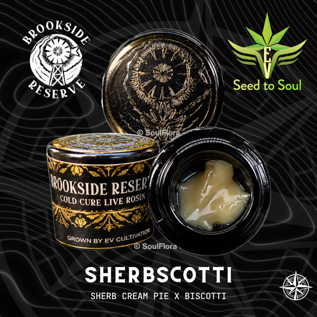Brookside Reserve x EV Rosin Sherb Scotti 1g (indica hybrid)