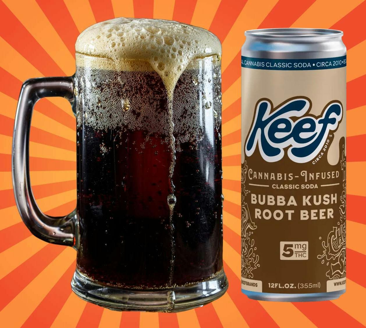 Product: Keef | Bubba Kush Root Beer | Classic Soda - 5mg