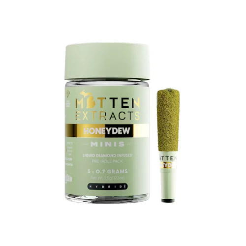 Mitten Extracts - 5-Pack .7g Infused Prerolls - Honeydew (H)