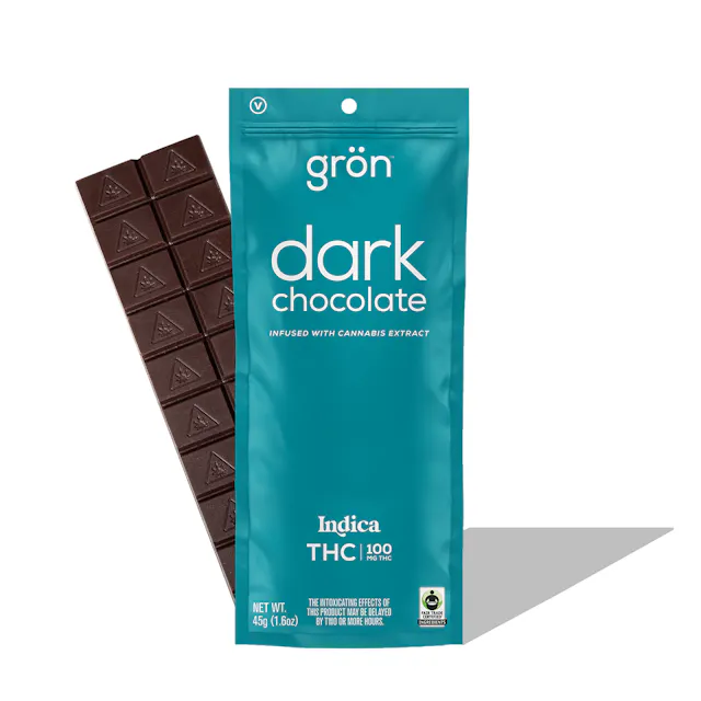 Grön Dark Chocolate Indica 100mg (chocolates, .1g)
