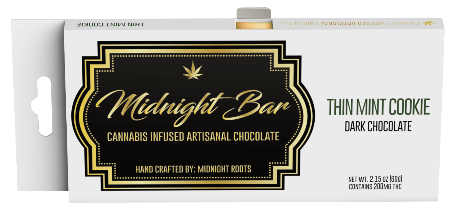 Product: Midnight Roots | Chocolate Bar - 200mg - Thin Mint Cookie