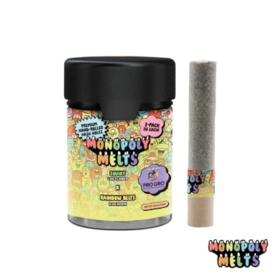 Monopoly Melts x GT - 3-Pack 2g Hash Rosin Infused Donuts - Zquirt x Rainbow Belts - PRE_ROLLS by Monopoly Melts at King of Budz