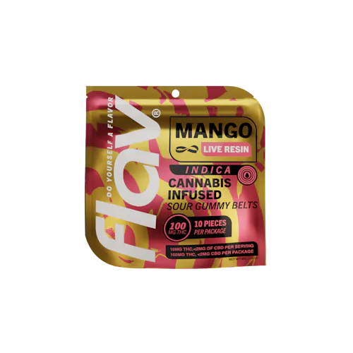 Mango Belts – Live Resin  – 100mg – Indica-active