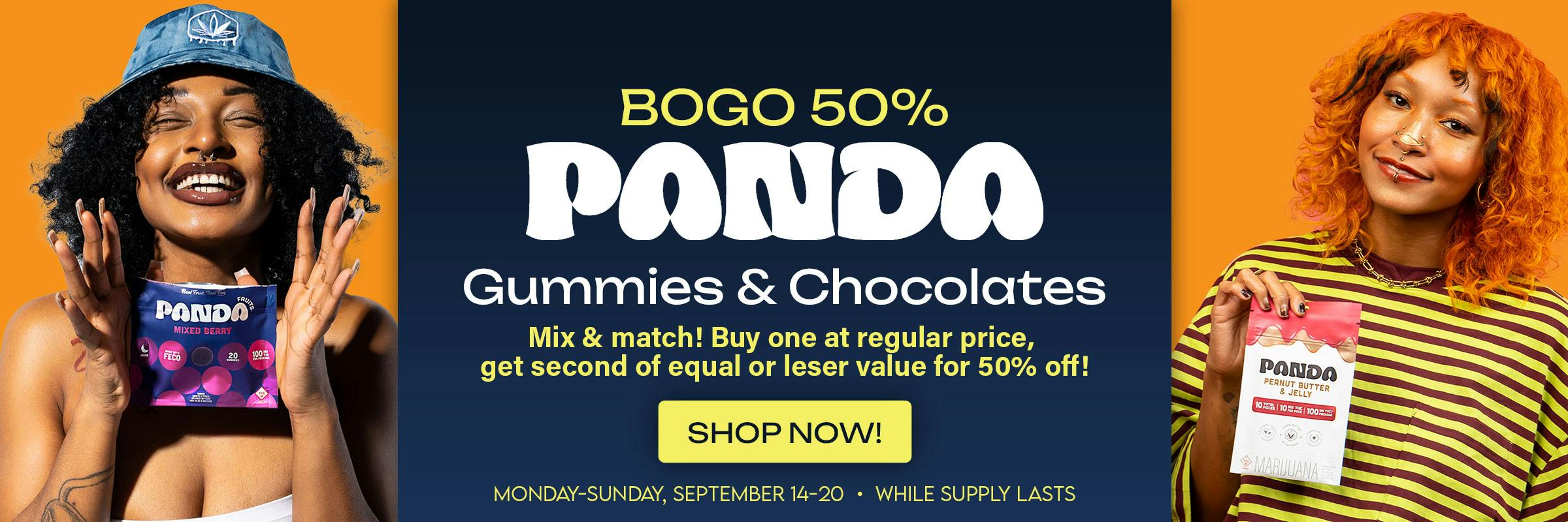 BOGO 50% Off Panda Gummies & Chocolates