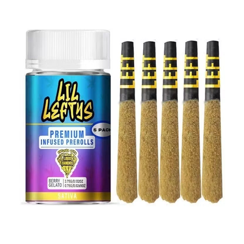 Product Left Coast - Berry Gelato - Lil Lefties - 3.75g - Infused Prerolls