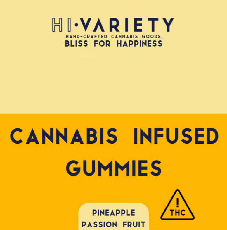 Bliss Ratioed Pineapple Passion Fruit Chewable Gels 400mg (10-Pack | 40mg Each)