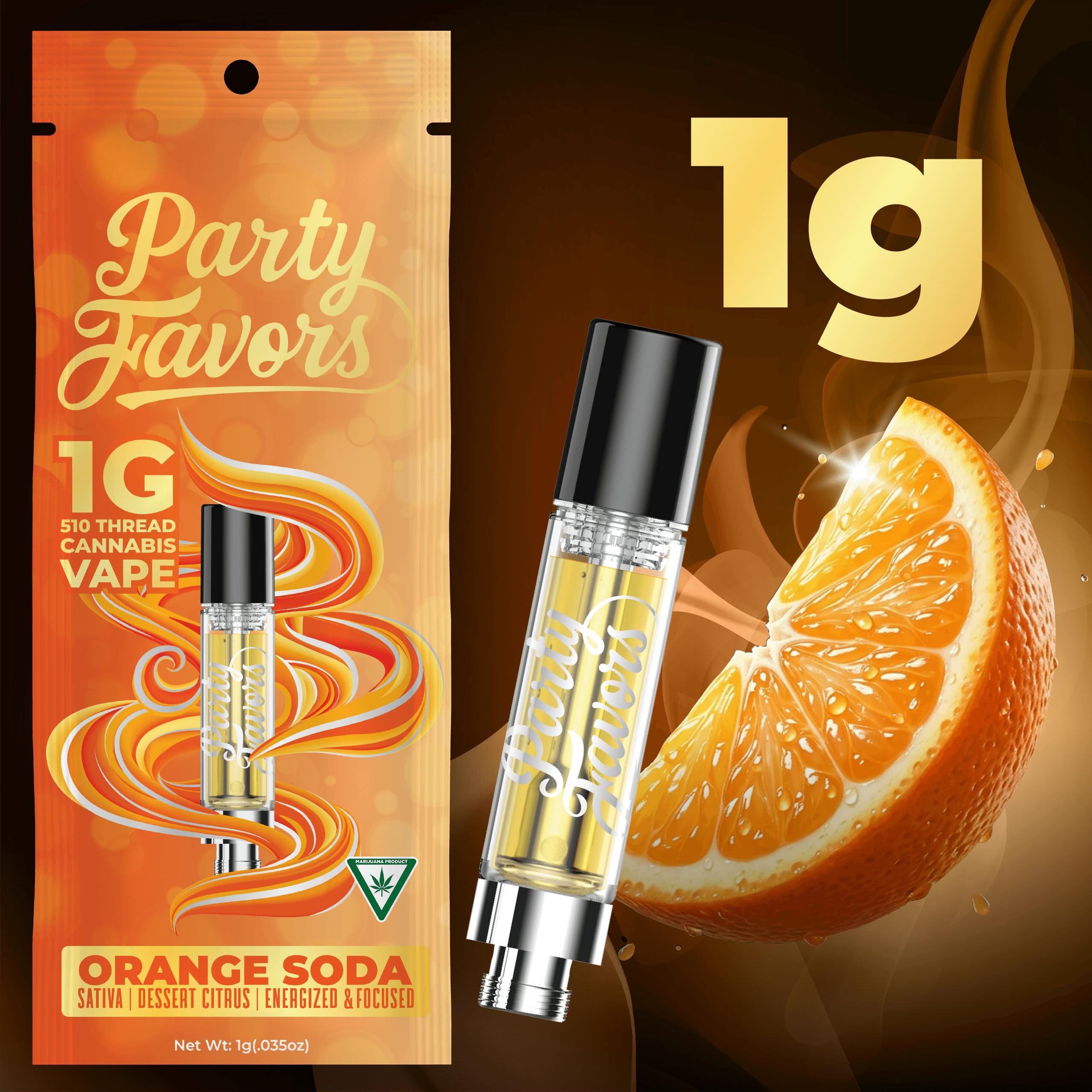Party Favors - 1g Cart - Orange Soda