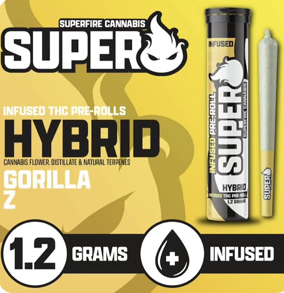 Superfire- Infused Preroll 1.2g- Gorilla Z