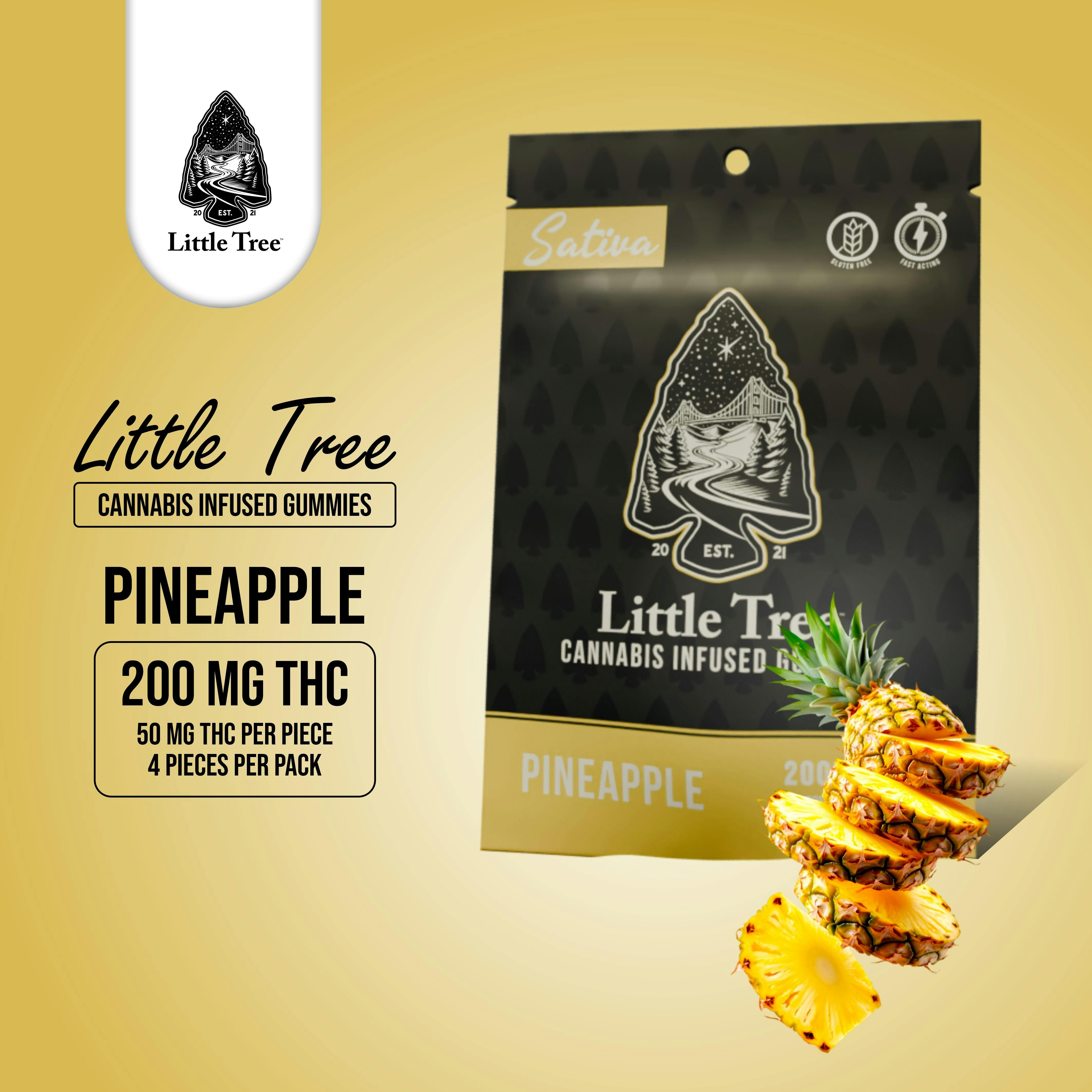 Product: Little Tree | Pineapple Gummies 4x50mg 200mg