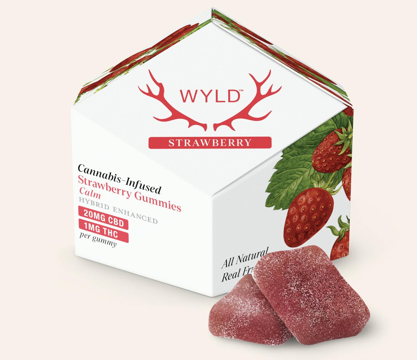 Wyld Strawberry Gummies- 10mg THC : 200mg CBD