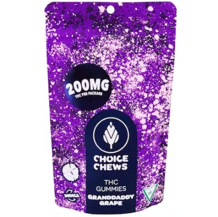 Choice Chews Choice Chews | 200mg Gummies | Granddaddy Grape - Puff ...