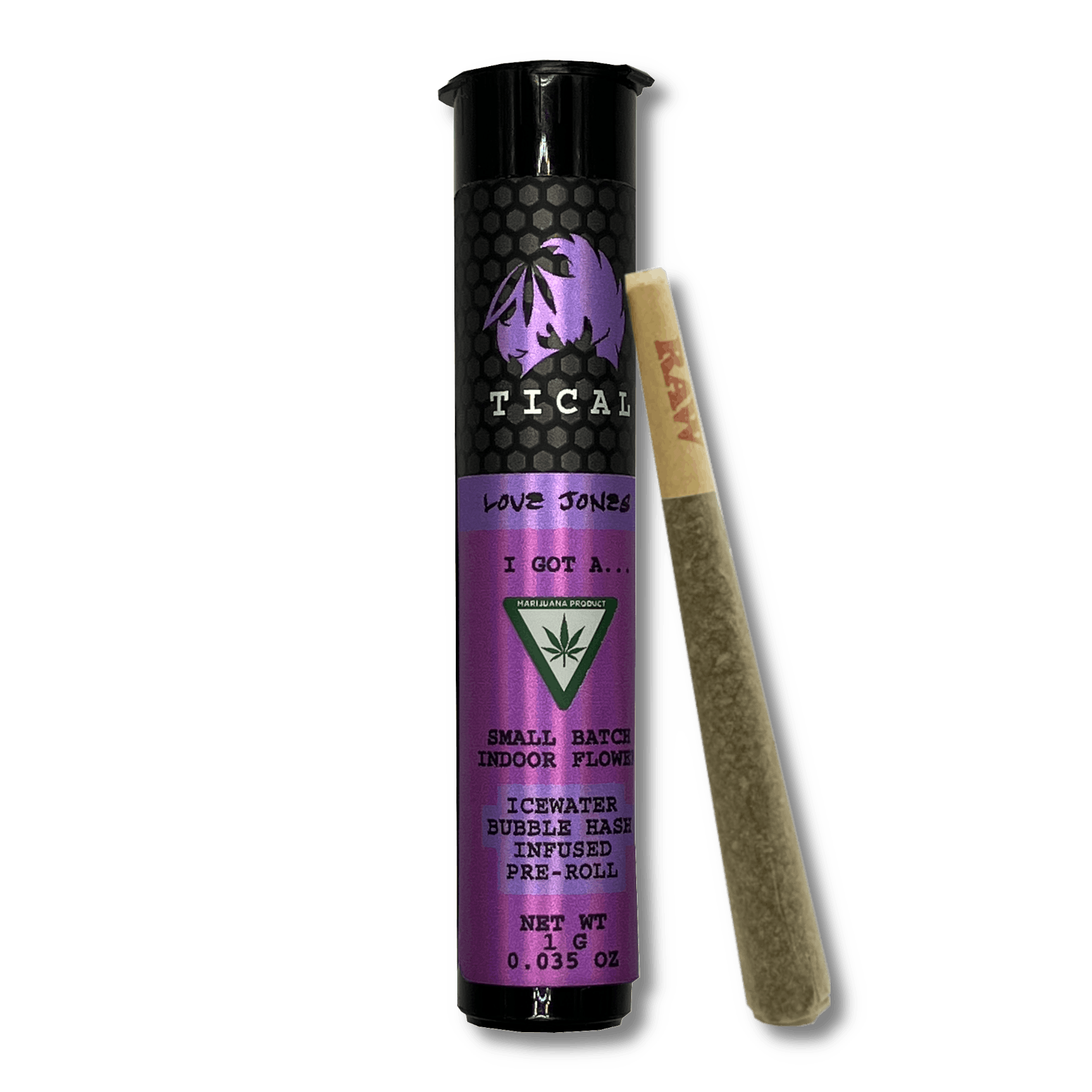 Product: Tical | Bubble Hash Infused Pre-Roll - 1g - Original Love Jones