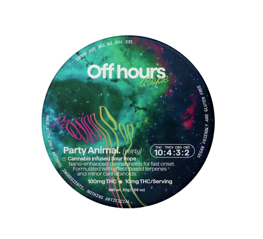 Off Hours | Party Animal (Party) | 100mg Fast Acting Rope image 0
