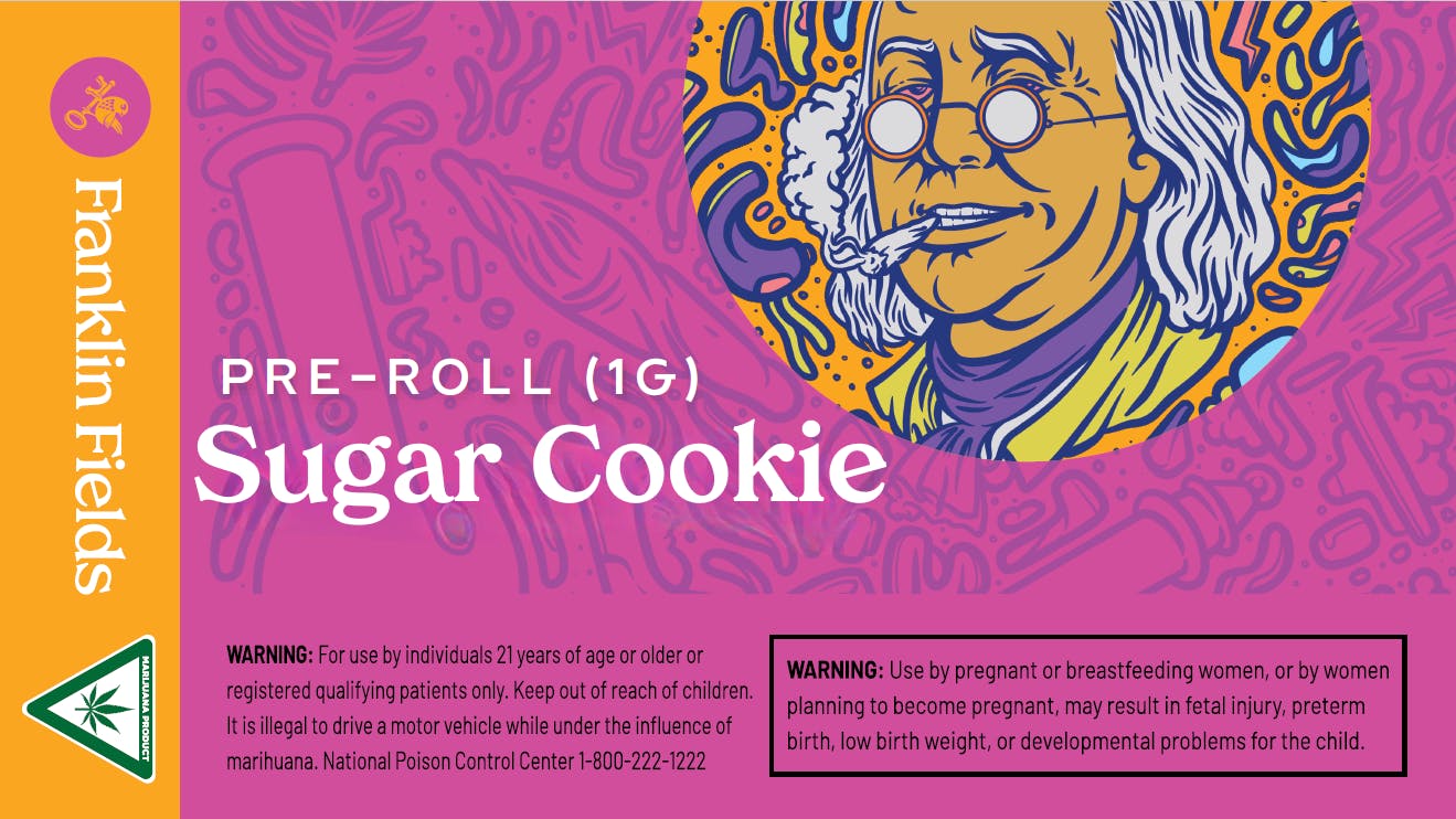 Product: Franklin Fields | Pre-Roll - 1g - Sugar Cookie