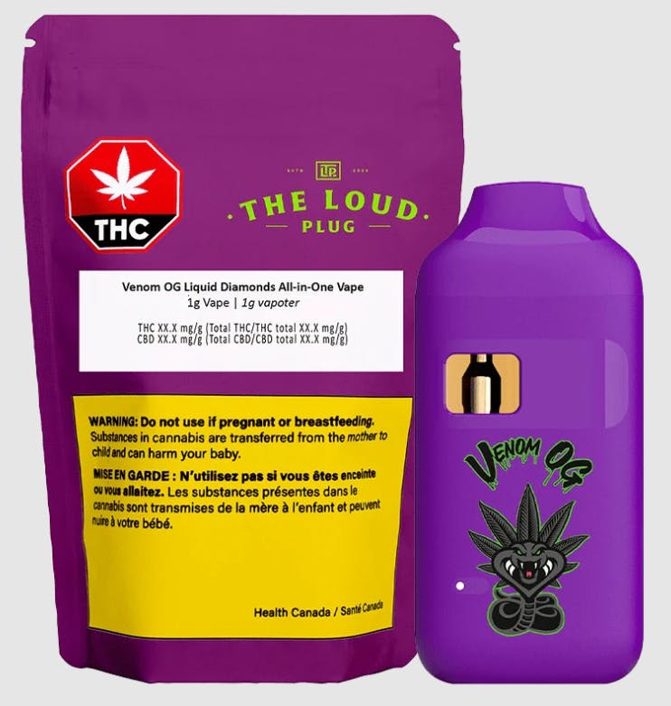 The Loud Plug Venom OG Liquid Diamonds All-in-One Vape - 1g | Atlantic  Cannabis (Water St)