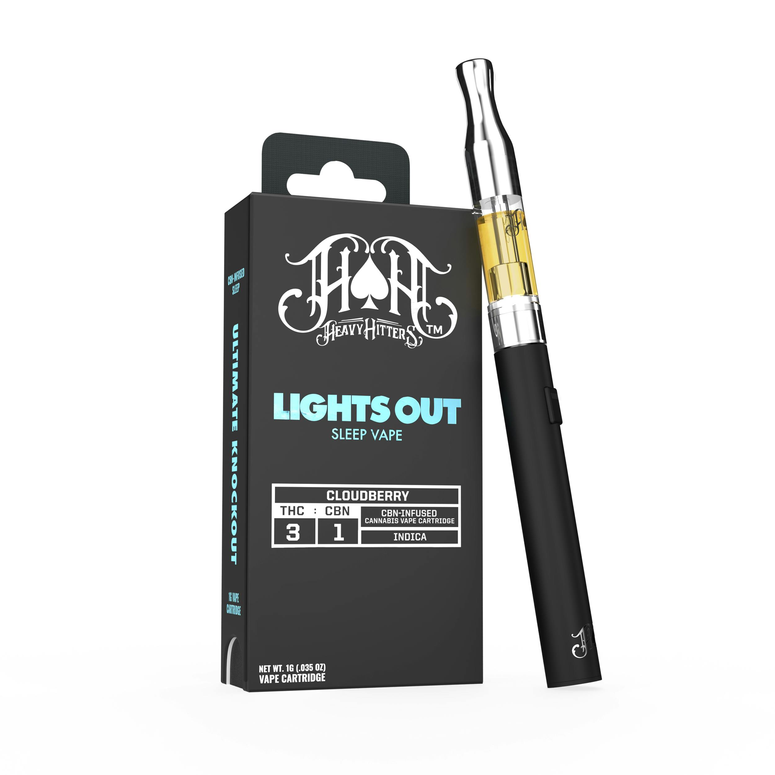 Heavy Hitters | Cloudberry | THC:CBN | 510 Cart | 1g