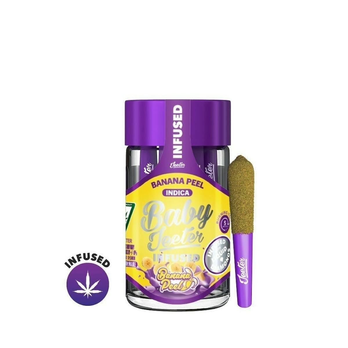 Photo of Baby Jeeter Banana Peel 5pk Infused Prerolls