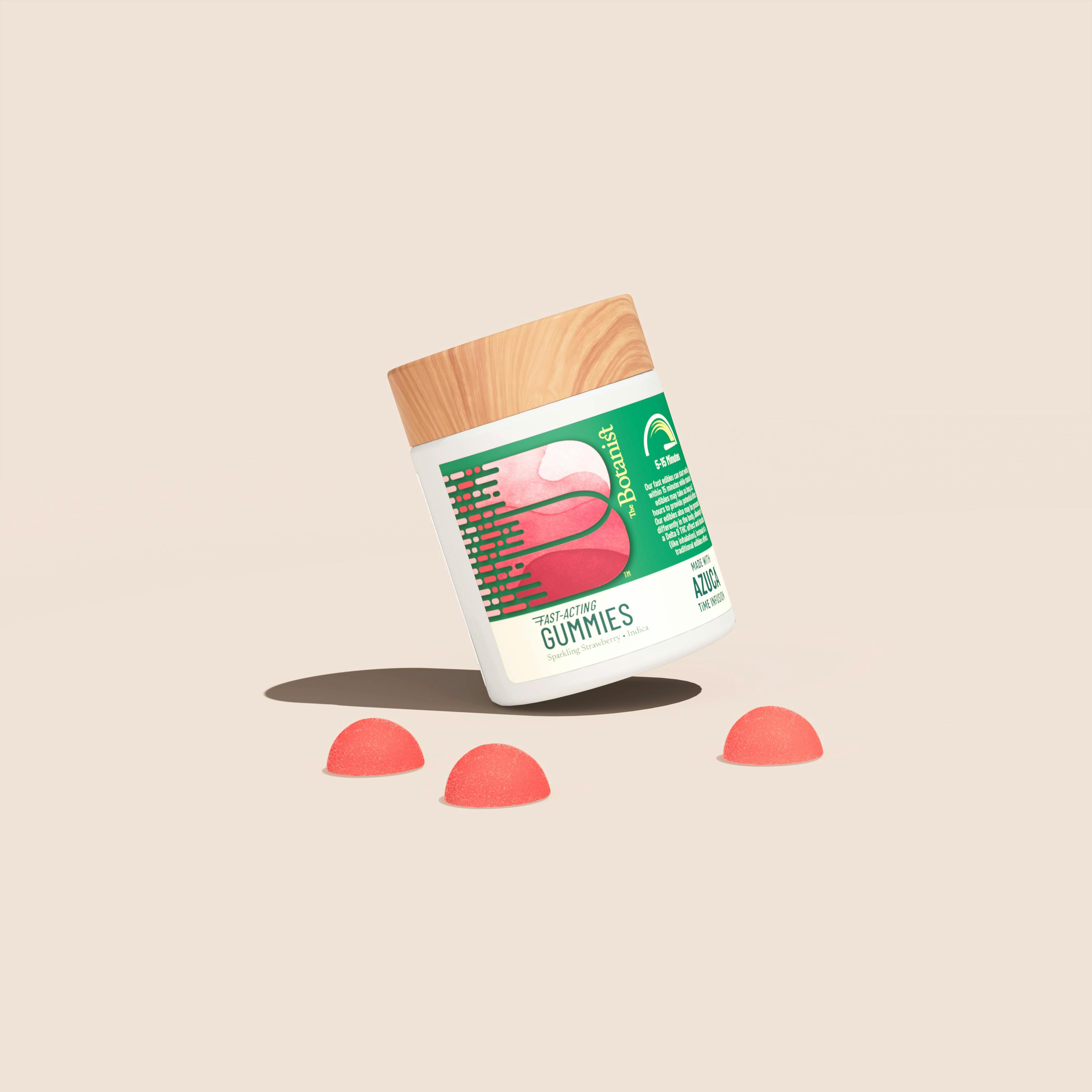 The Botanist Fast Acting Gummies | 4pk (10mg ea) | Sparkling Strawberry
