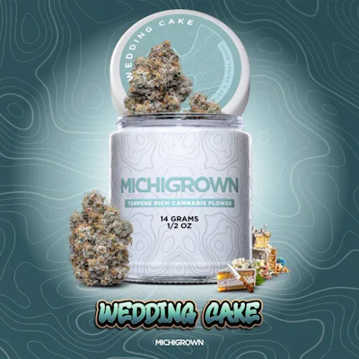 Michigrown - 14g Prepack Jar - Wedding Cake - FLOWER by Michigrown at King of Budz
