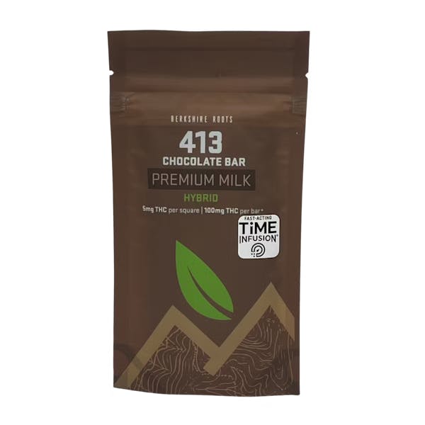 413 Milk Chocolate Bar - 100mg - Berkshire Roots