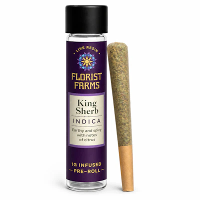 Florist Farms - 1g Live Resin & Diamond Infused Preroll - King Sherb - PRE_ROLLS by Florist Farms at King of Budz