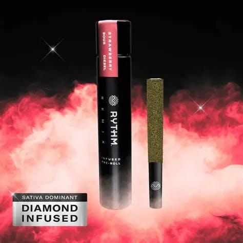 Product Rythm Remix - Strawberry Sour Diesel - 1g - Infused Preroll