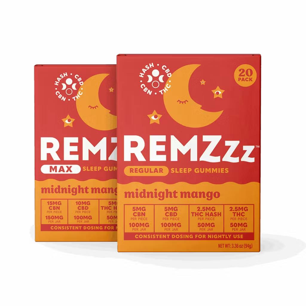 REMZzz | Midnight Mango CBN:CBD | 20pk Hash Infused Gummies | 100mg