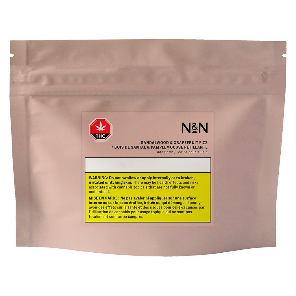 Noon & night - sandalwood & grapefruit fizz bath bomb - 85g