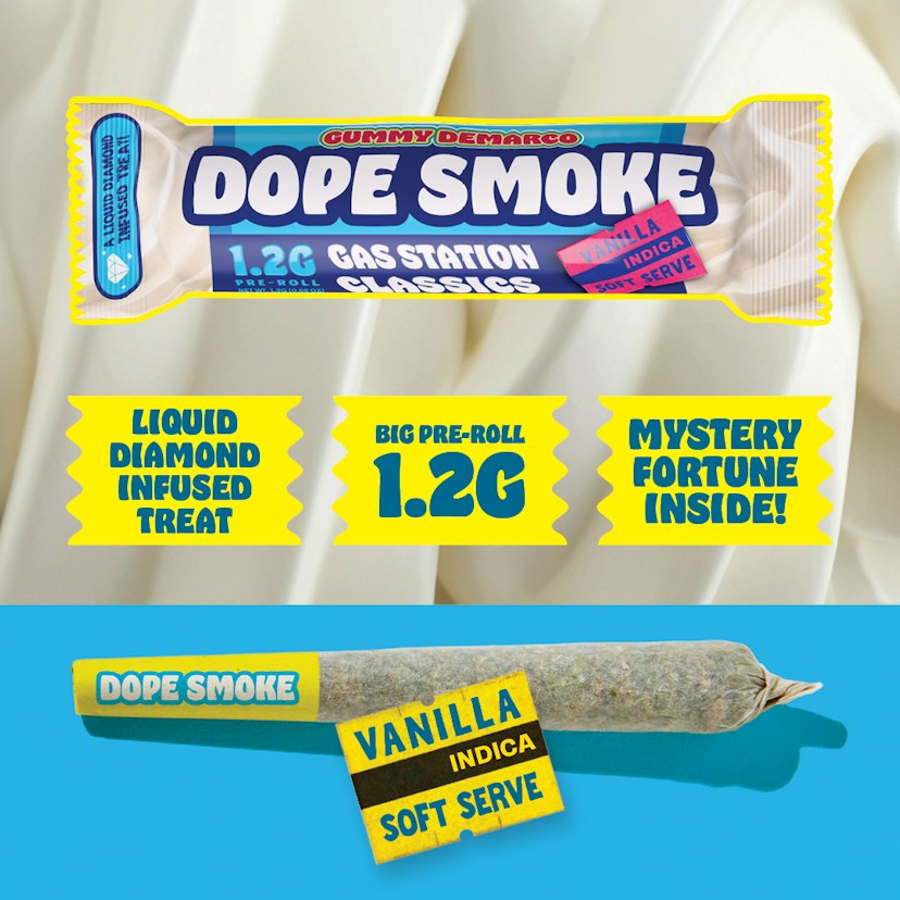 DOPE SMOKE | Vanilla Soft Serve | Liquid Diamond Infused Joint | 1.2G