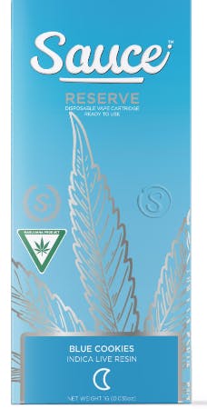 Product: Sauce | Blue Cookies Reserve Live Resin Disposable/Rechargeable All-In-One | 1g