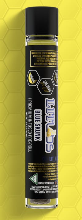Product: Lit Labs | CBG Bubblehash & Live Resin Infused Pre-Roll - 1.2g - Blue Skunk