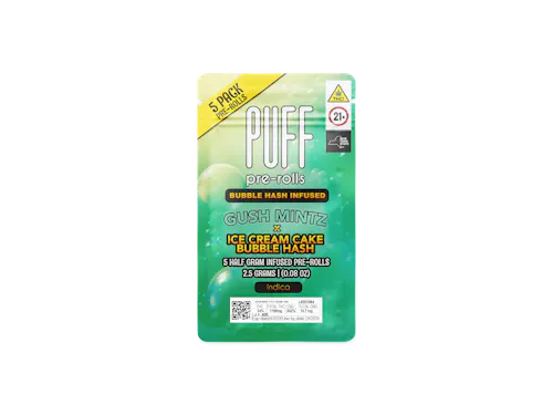 Gush Mintz x Ice Cream Cake – Bubble Hash Infused Pack – Indica – [5pk]-1