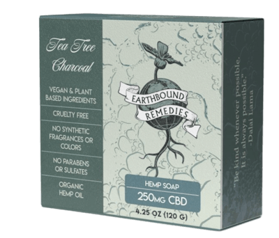 Product: Tea Tree Charcoal Botanical Full-Spectrum Hemp Soap | Earthbound Remedies
