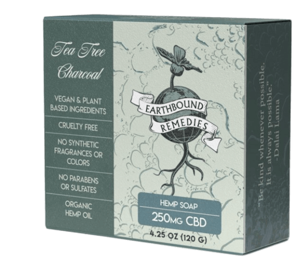 Tea Tree Charcoal Botanical Full-Spectrum Hemp Soap | Earthbound Remedies