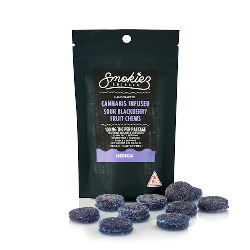 Sour Blackberry Indica Chews | 10 x 10mg-active