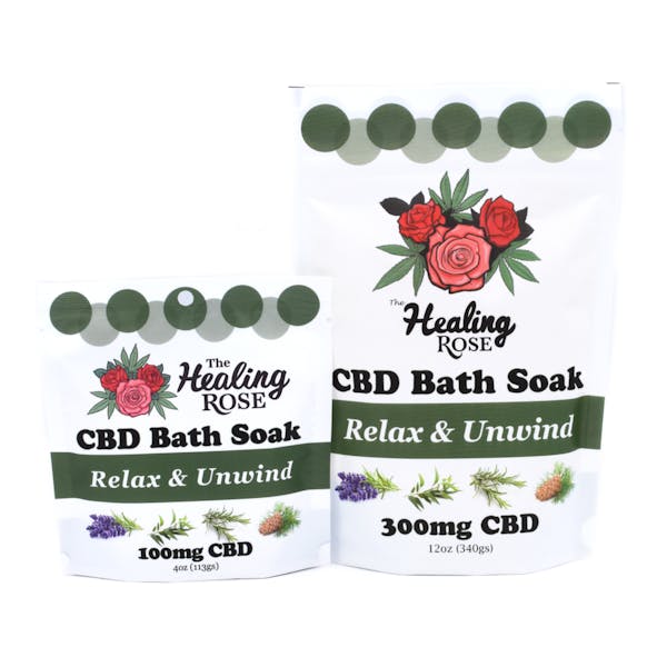 Relax & Unwind  - 300mg CBD Bath Soak - Healing Rose