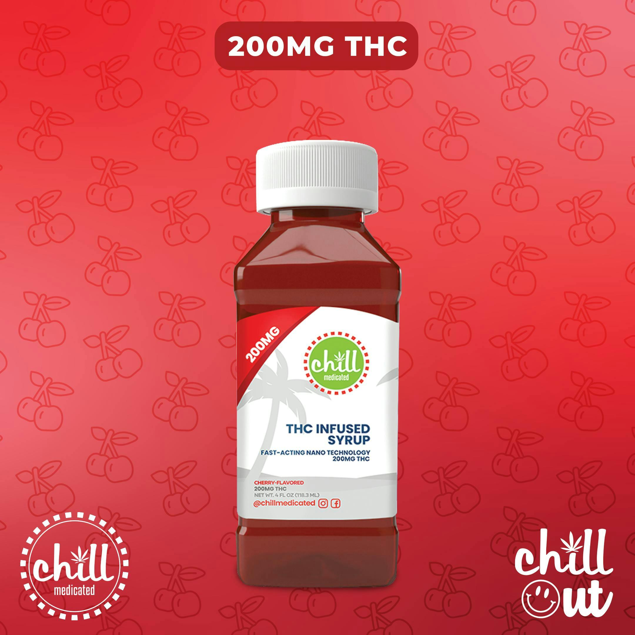 Chill Medicated CHILL MEDICATED | CHERRY - MEDICATED SYRUP | 200MG — EDIBLES