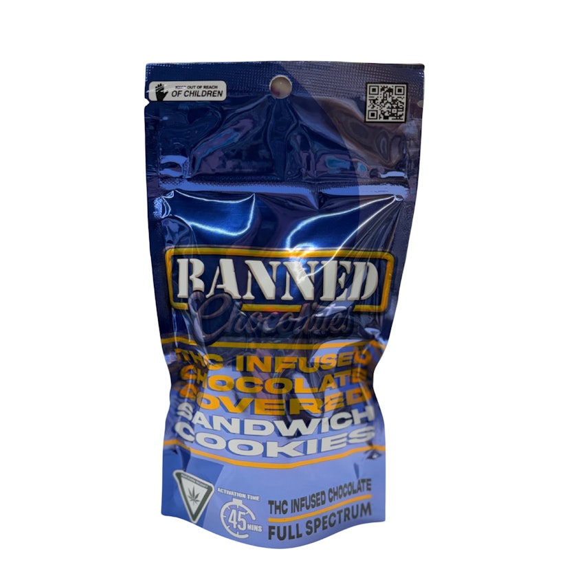 Banned - Chocolate Covered 200mg Sandwich Cookies 3pk