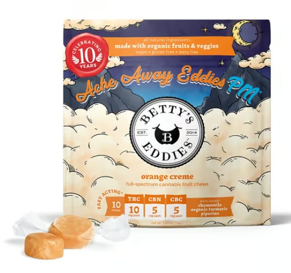 Orange Creme Ache Away Eddies THC/CBN/CBC 100mg