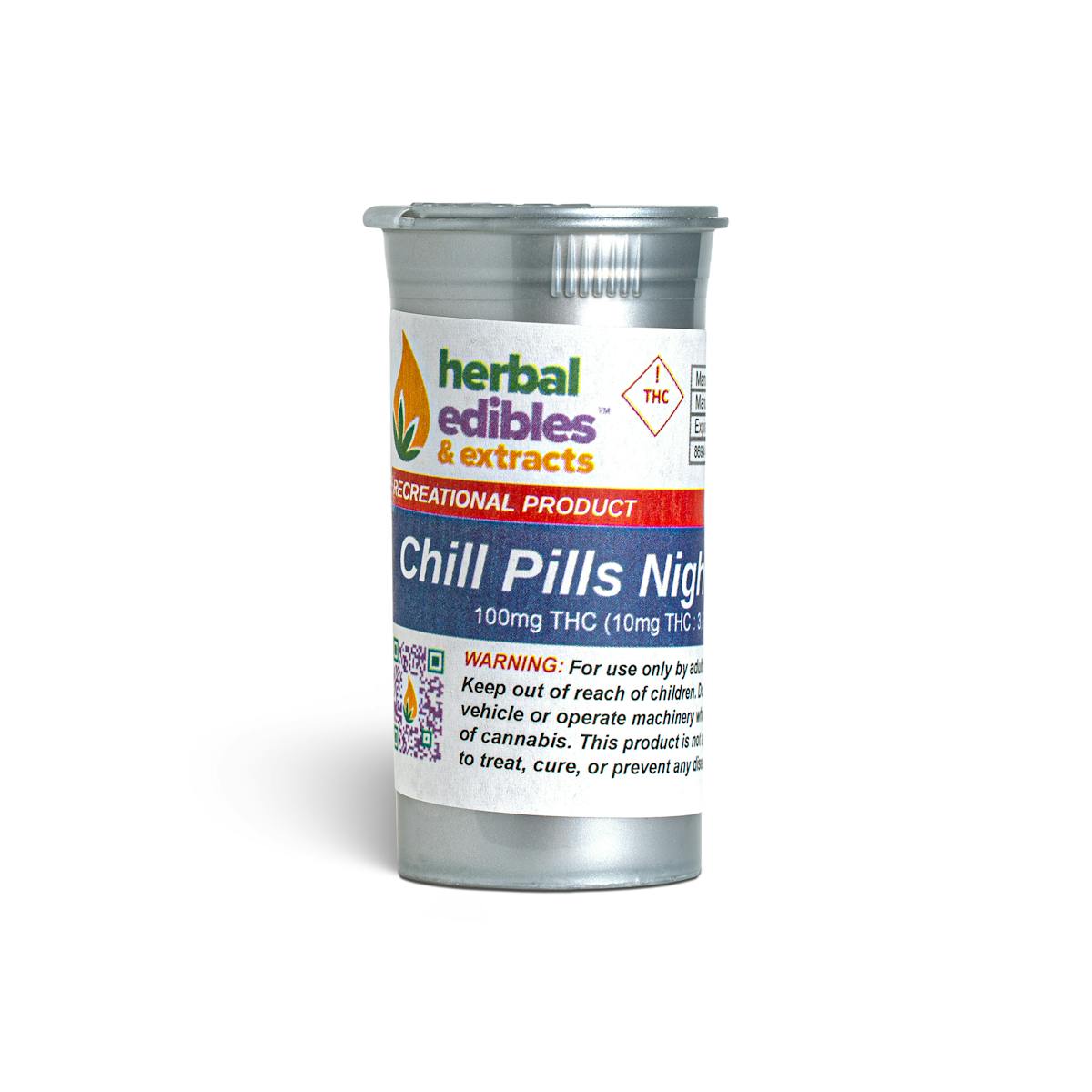 Photo of Chill Pills Nightly THC/CBN – 100mg