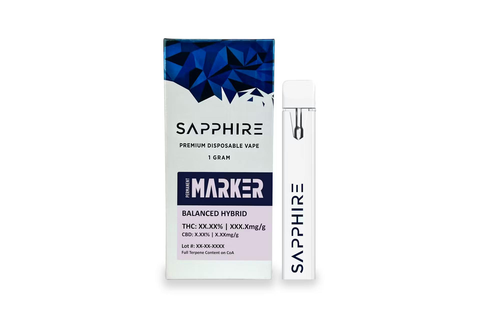 Sapphire Farms - 1g Disposable - Permanent Marker