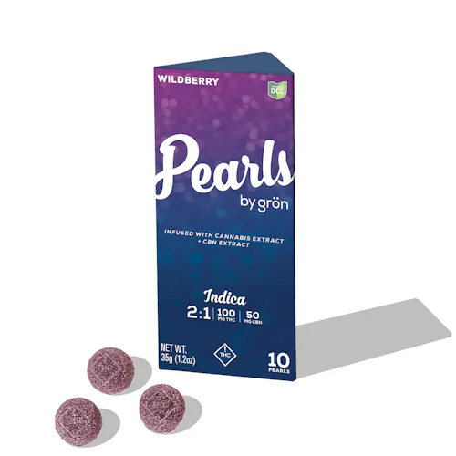 Gron | 2:1 CBN:THC Wildberry Pearls | 100mg | Indica-active