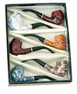 Fujima Marbled Wood Smoking Pipe Assorted Designs
