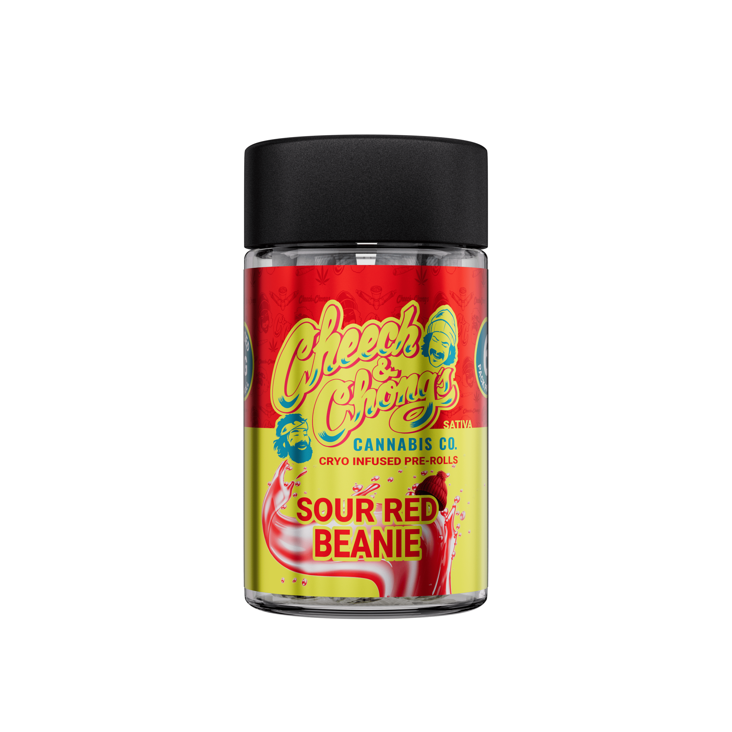Cheech & Chong | Sour Red Beanie | 6pk/.5G Cryo Infused Pre-Rolls