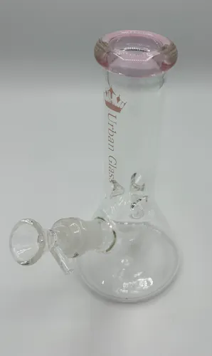 8′ Urban Glass Ice/Water Bong Blue/Pink-1