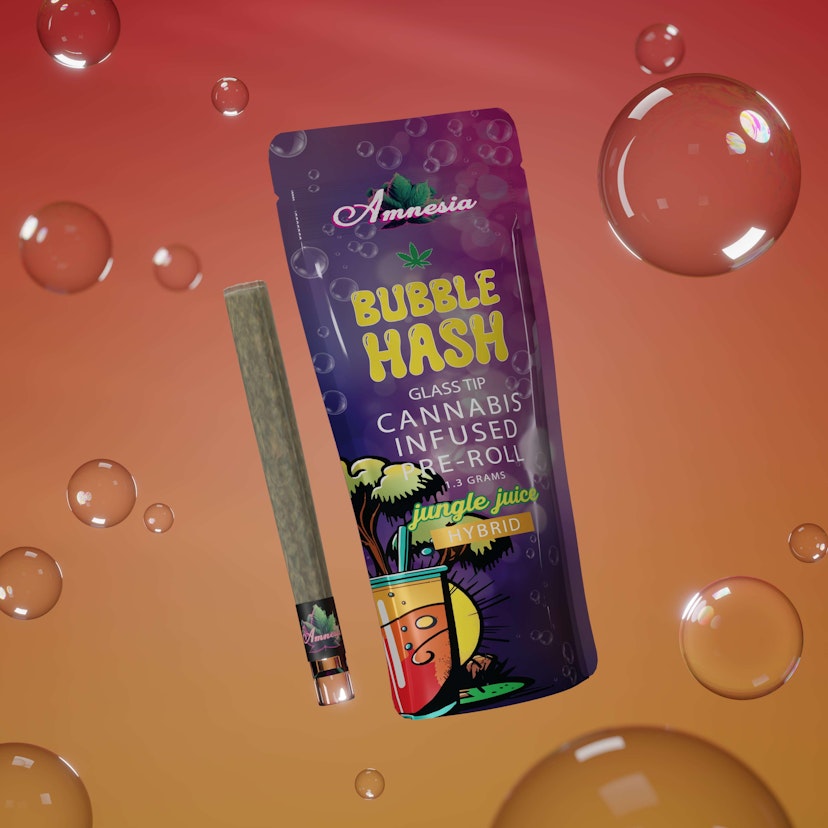 Amnesia | 1.3g Bubble Hash Infused Pre-roll | Jungle Juice