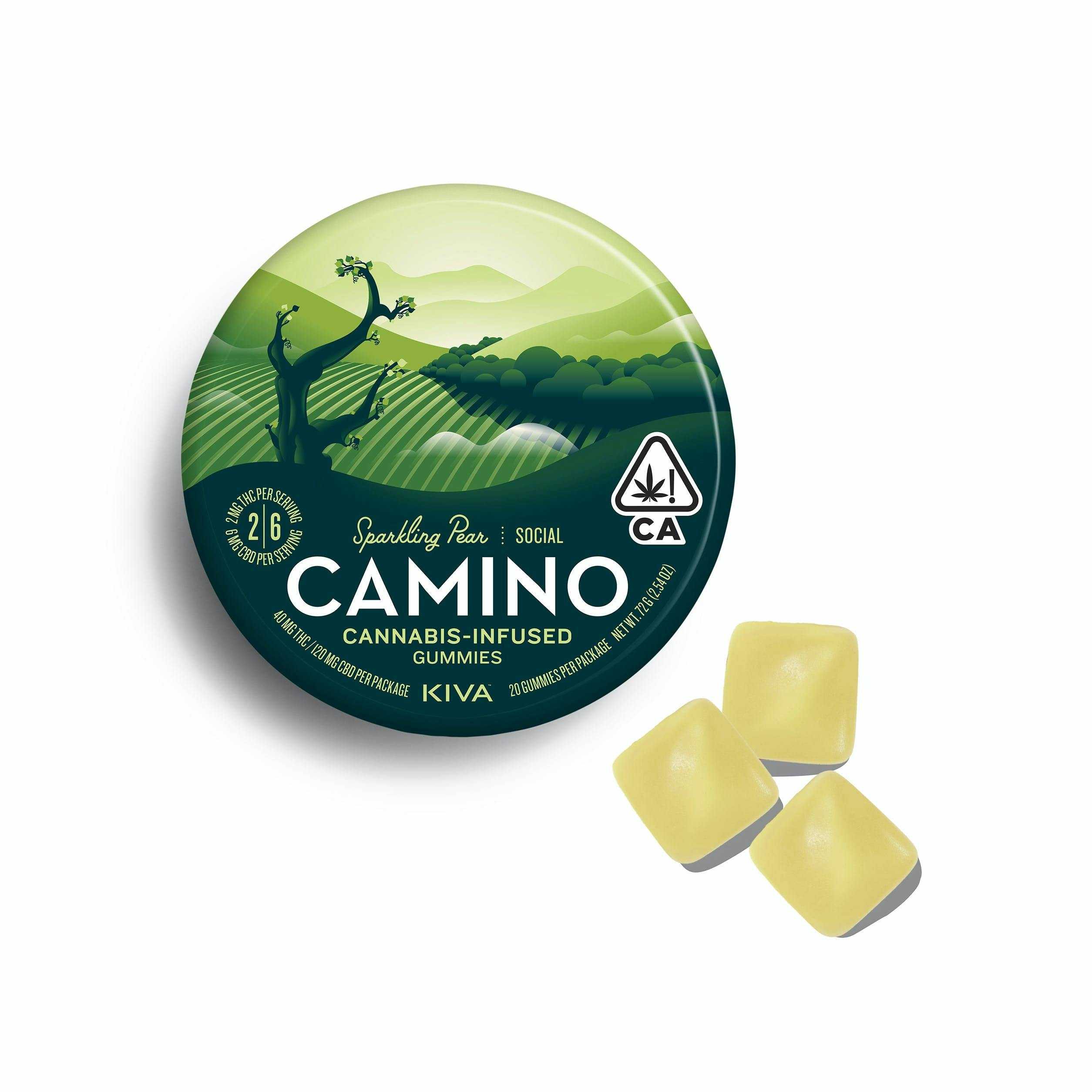 Product: 2:6 | Sparkling Pear | 2mg THC x 6mg CBD | 20pk | Camino