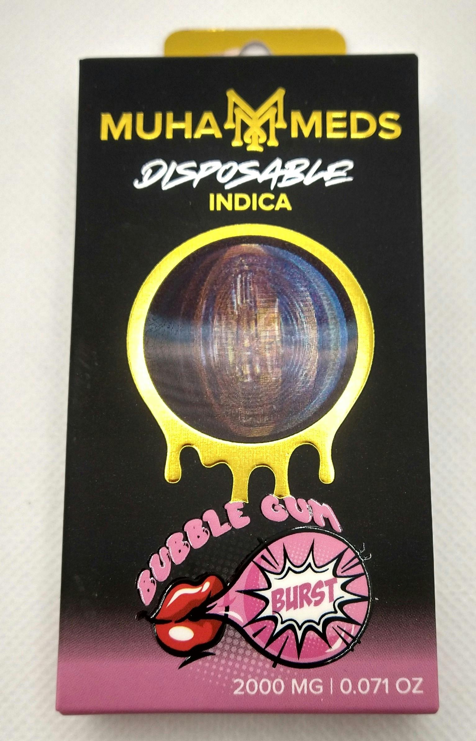Product: Muha Meds | Bubble Gum Burst | Disposable Vapes Indica