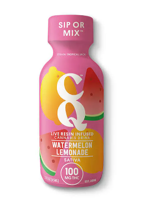 CQ - WATERMELON LEMONADE - LIVE RESIN INFUSED - 100MG THC SHOT at